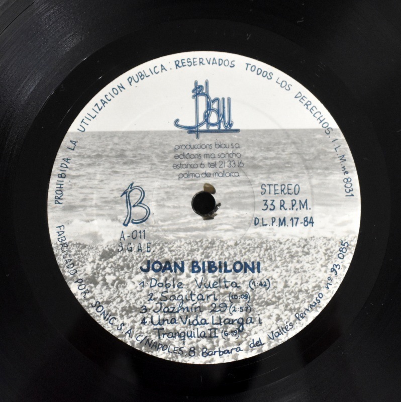 Joan Bibiloni - Una Vida Llarga I Tranquila           [LP]