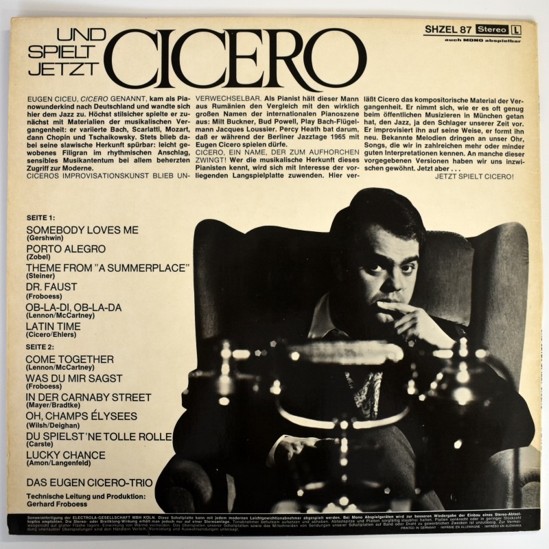 Cicero - Und Jetzt Spielt Cicero     [LP]