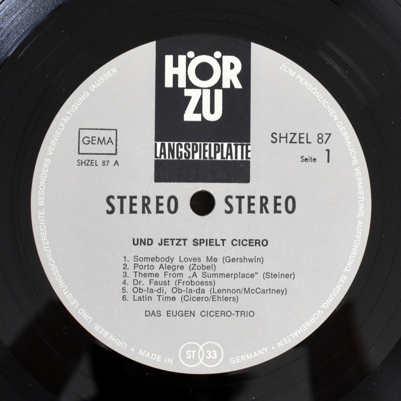 Cicero - Und Jetzt Spielt Cicero     [LP]
