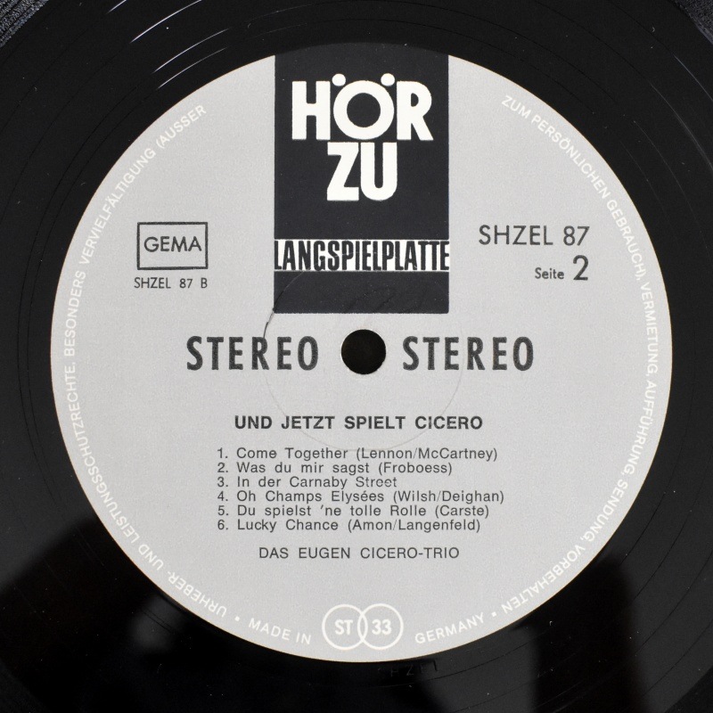 Cicero - Und Jetzt Spielt Cicero     [LP]