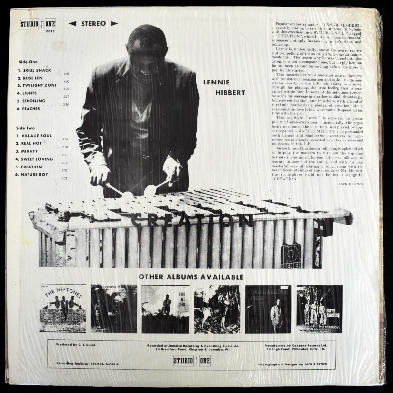 Lennie Hibbert - Creation   [LP]