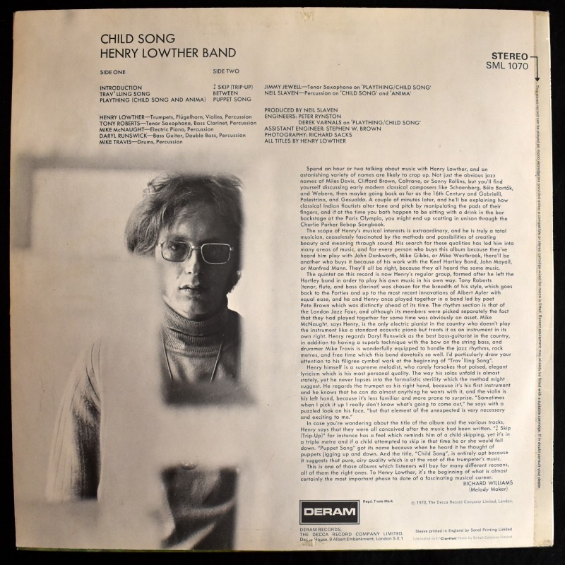 Henry Lowther Band - Child Song�� [LP]