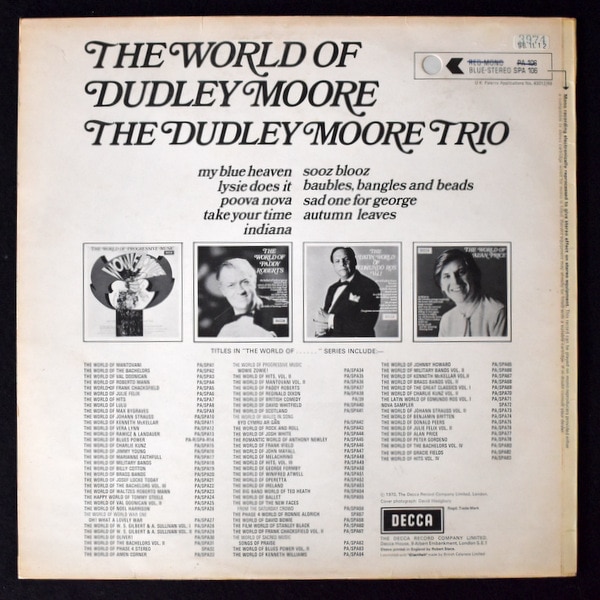 Dudley Moore Trio - The World Of Dudley Moore｜JAZZ,Club
