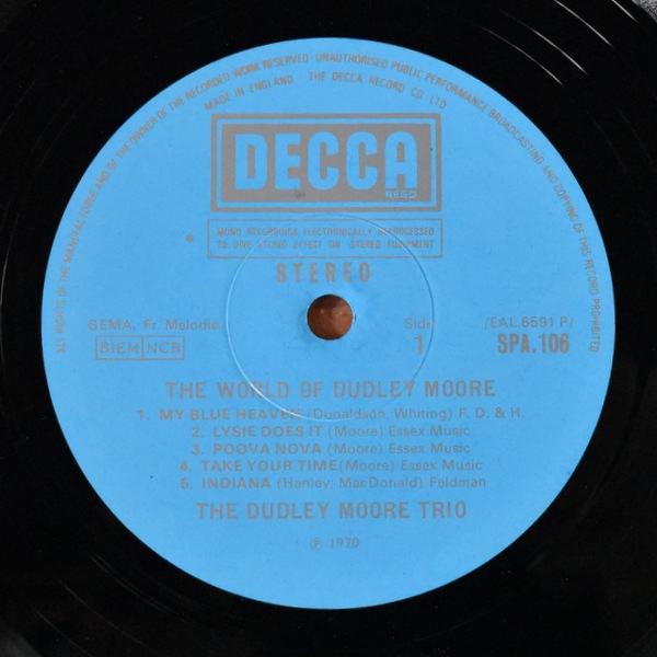 Dudley Moore Trio - The World Of Dudley Moore｜JAZZ,Club