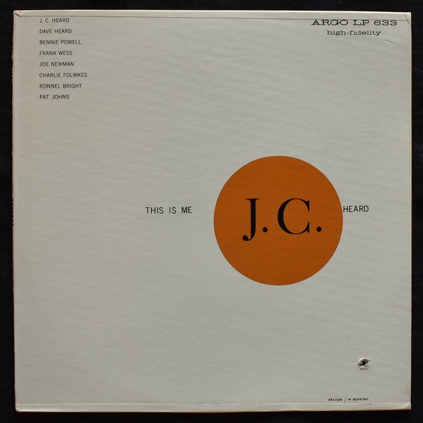 J. C. Heard Octet - This is Me   [LP+7inch]