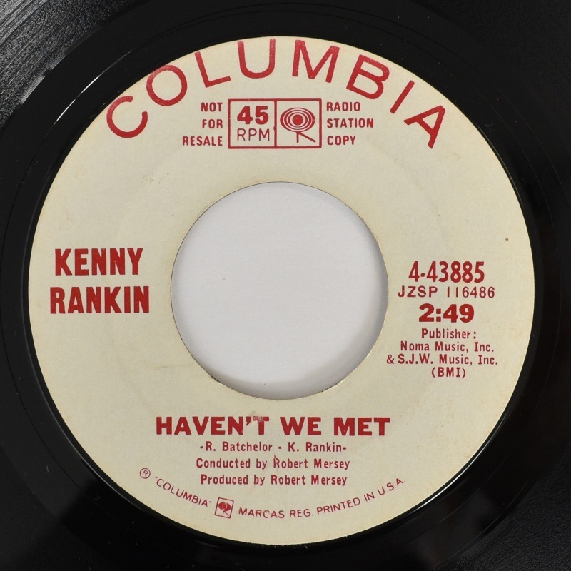 Kenny Rankin - In The Name Of Love / Haven't We Met  [7inch]