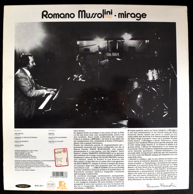 Romano Mussolini Trio - Mirage [LP]｜JAZZ,JAZZ FUNK / SOUL