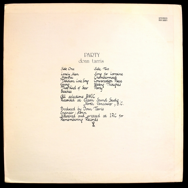 Donn Tarris - Party    [LP]
