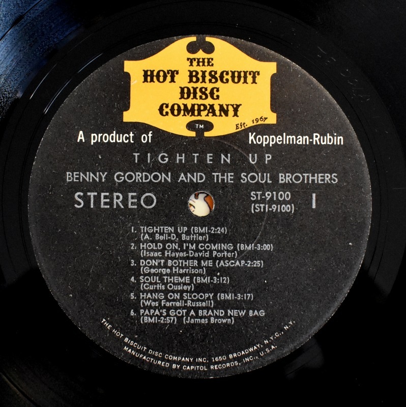 Benny Gordon And The Soul Brothers - Tighten Up   [LP]