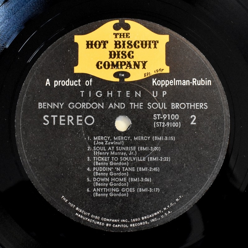 Benny Gordon And The Soul Brothers - Tighten Up   [LP]