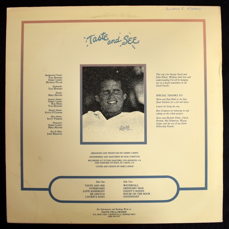 Rob Mehl - Taste And See    [LP]�����쥢��AOR