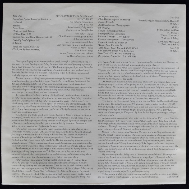 John Fahey and His Orchestra - Of Rivers And Religion  [LP]US ꥸʥ