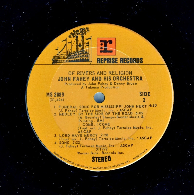 John Fahey and His Orchestra - Of Rivers And Religion  [LP]US ꥸʥ