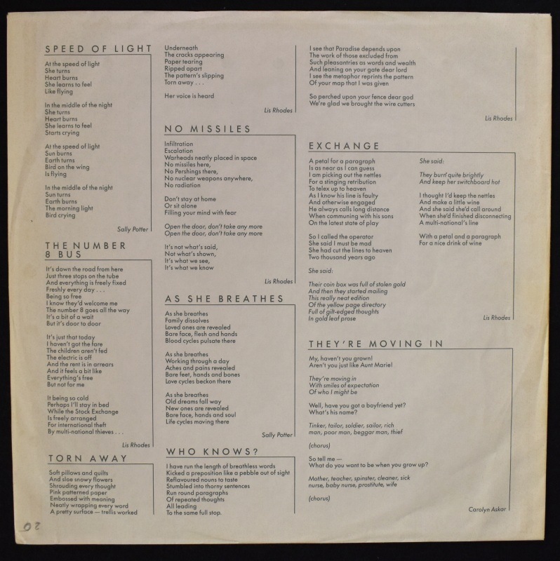 Lindsay Cooper - Music For Other Occasions   [LP] '86 ���ɥ��ġ����ꥸ�ʥ�