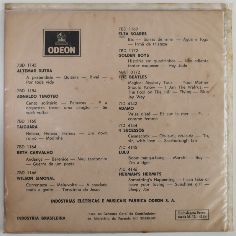 Various - Sucessos Do II Festival Universita'rio Da Guanabara  [7inch]