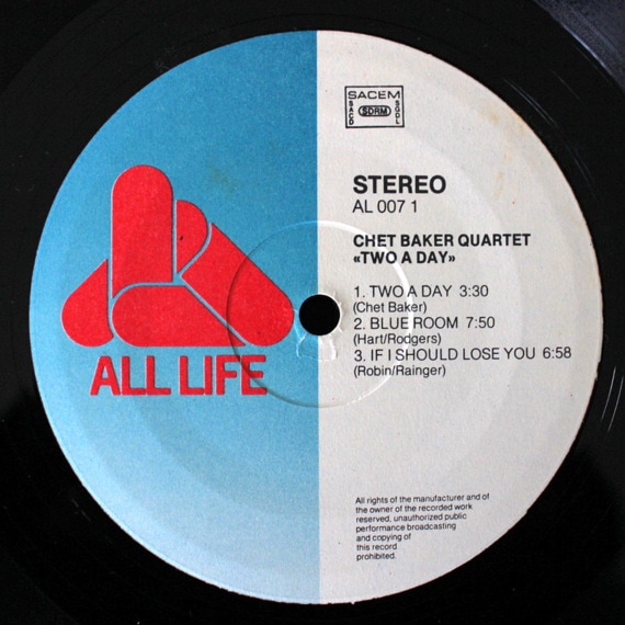 Chet Baker - Two A Day｜JAZZ,Modern jazz｜Paddy Field Records