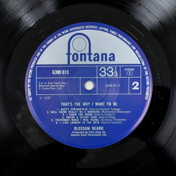 Blossom Dearie - That's Just The Way I Want To Be UK ステレオ