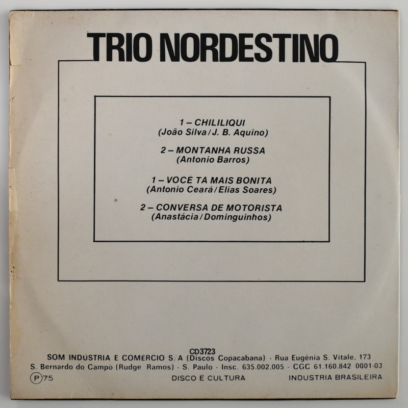 Trio Nordestino - Trio Nordestino  [7inch]