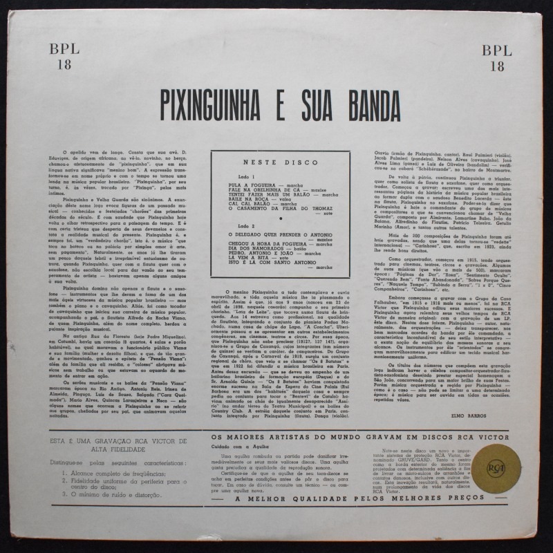 Pixinguinha E Sua Banda - Pixinguinha E Sua Banda     [LP]