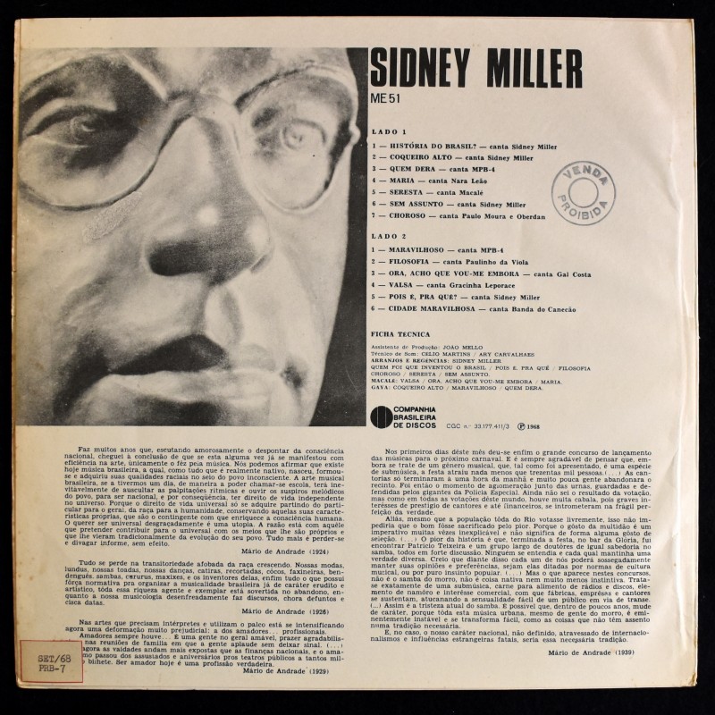 Sidney Miller - Brasil, Do Guarani Ao Guarana    [LP]