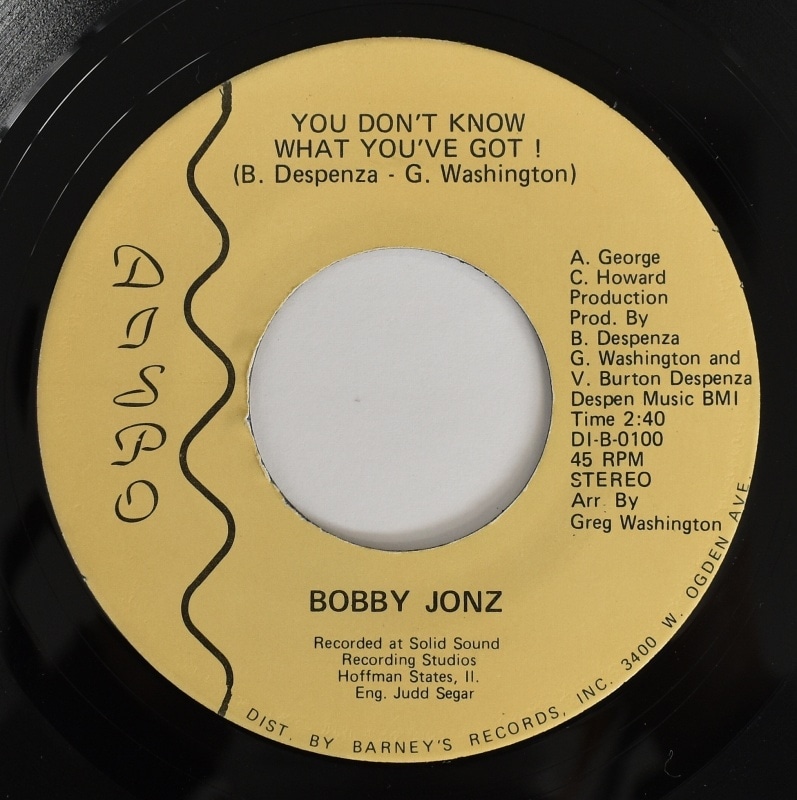 Bobby Jonz - Win Your Love / You Don't Know What You've Got !   [7inch]