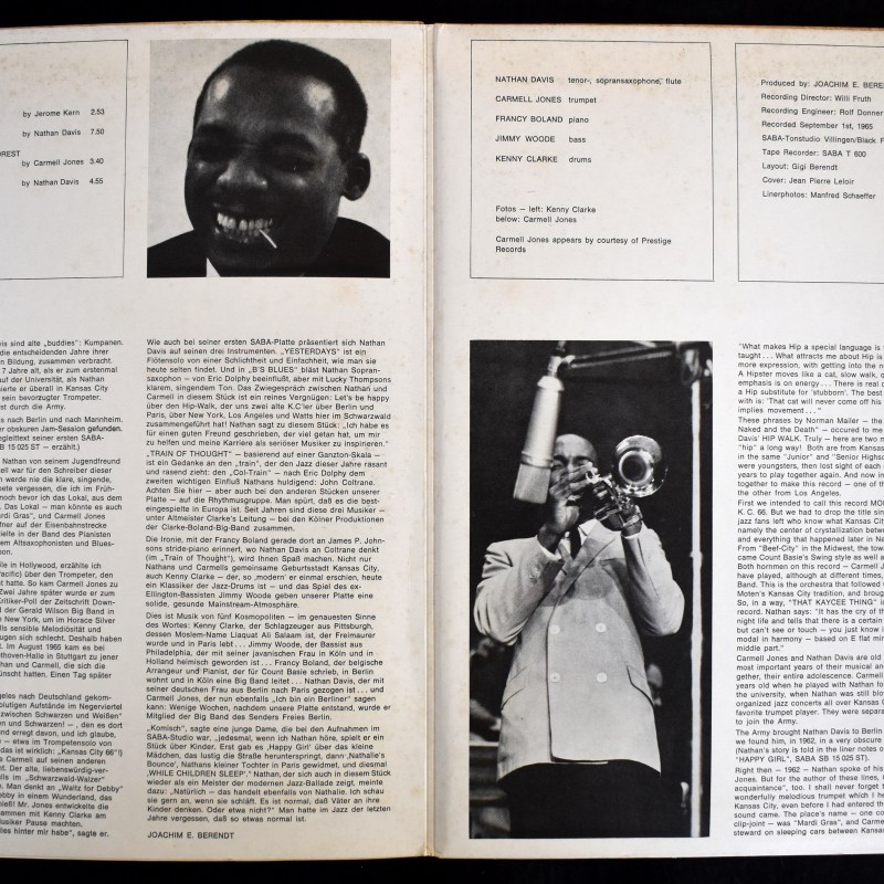 Nathan Davis Quintet Featuring Carmell Jones - The Hip Walk     [LP]