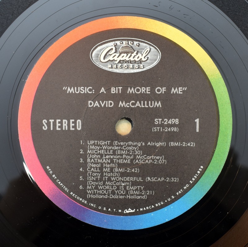 David McCallum - Music: A Bit More Of Me     [LP]