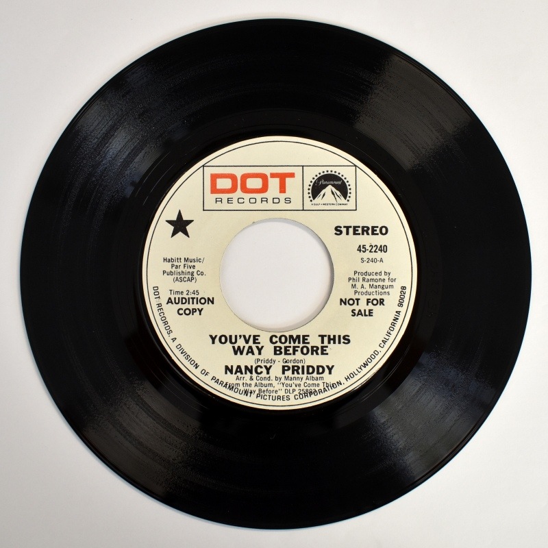 Nancy Priddy - You've Come This Way Before / Ebony Glass    [7inch Promo]