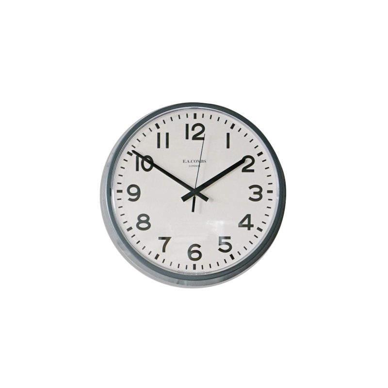 E.A.COMBS WALL CLOCK, Arabic-B (S) φ315 Pewter Grey | Home