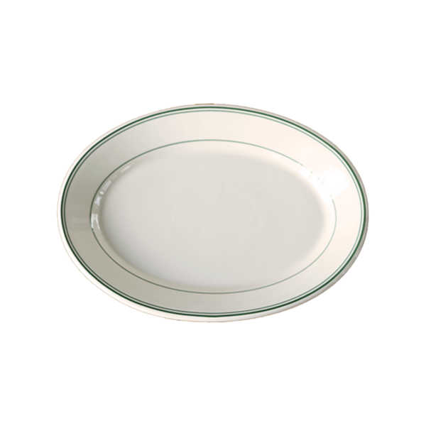 GREEN BAND - OVAL PLATE | Home accessory,Kitchenware 台所用品