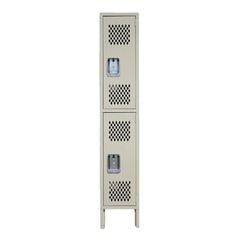 Ÿʡ18" LYON RECESSED HANDLE LOCKER - 2TIER PUTTY WHITE