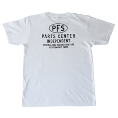 P.F.S. ORIGINAL T SHIRTS 2026 - PARTS CENTER��WHITE/BLACK��