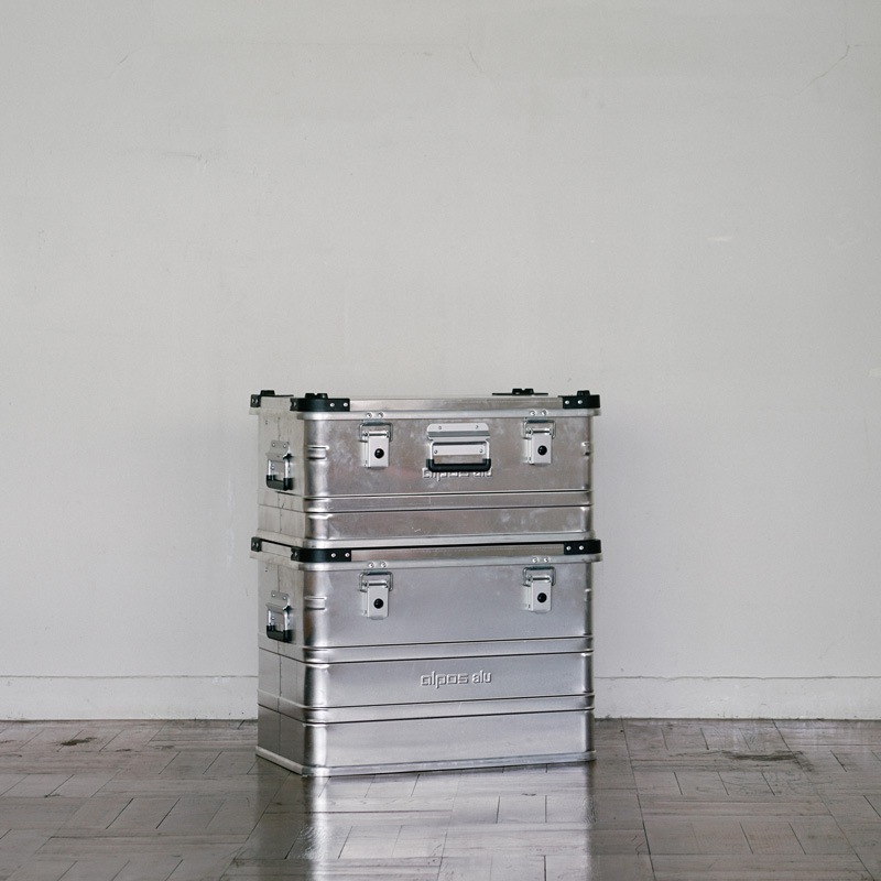 ALPOS ALUMINUM CONTAINER / OPEN TOP - M（46L） | Metal