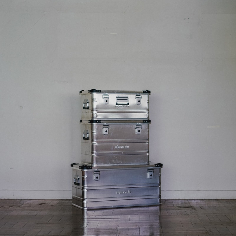 ALPOS ALUMINUM CONTAINER / with Stacking Corner - L (92L