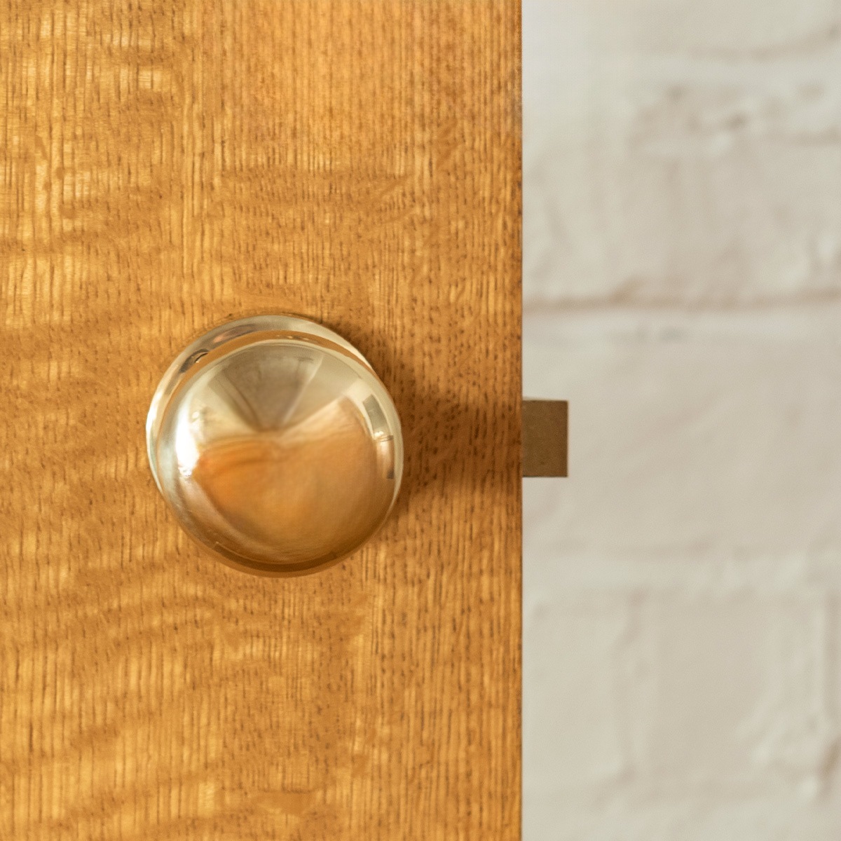 MORTICE DOOR KNOB - Polished Brass