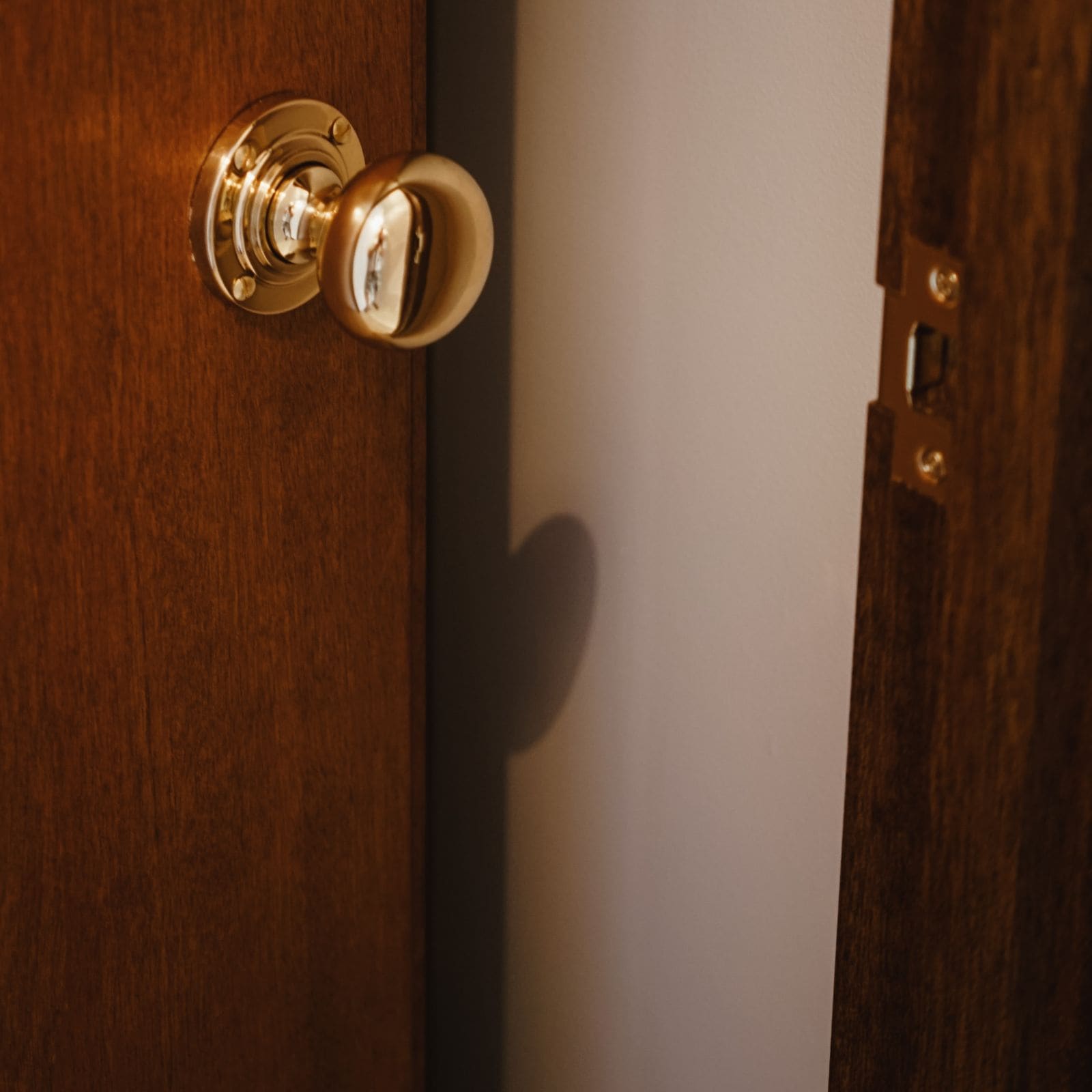 MORTICE DOOR KNOB - Polished Brass