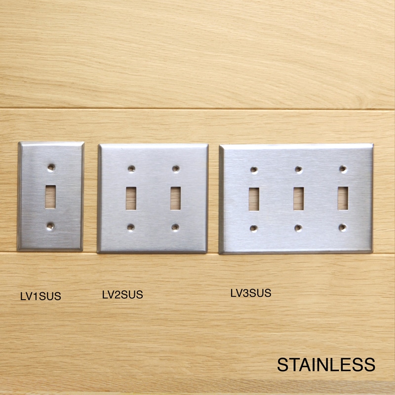 TOGGLE SWITCH PLATE-STAINLESS