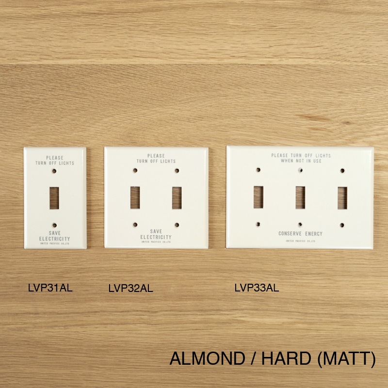 SAVE ENERGY   TOGGLE SWITCH PLATE - ALMOND