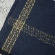 Navy With Gold Stripe Wool Blanket