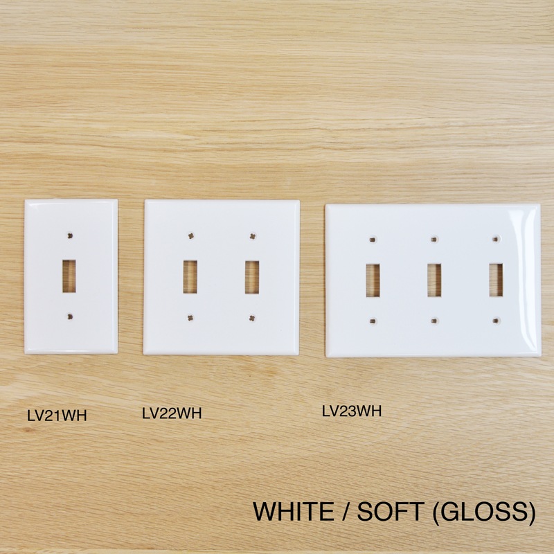TOGGLE SWITCH PLATE-WHITE