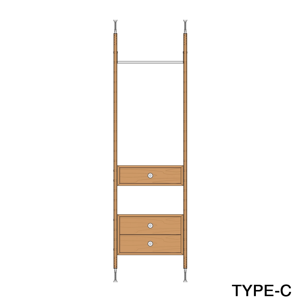 SYSTEM WALL SHELF 1 SPAN | Original Furniture,Shelf, Cabinet