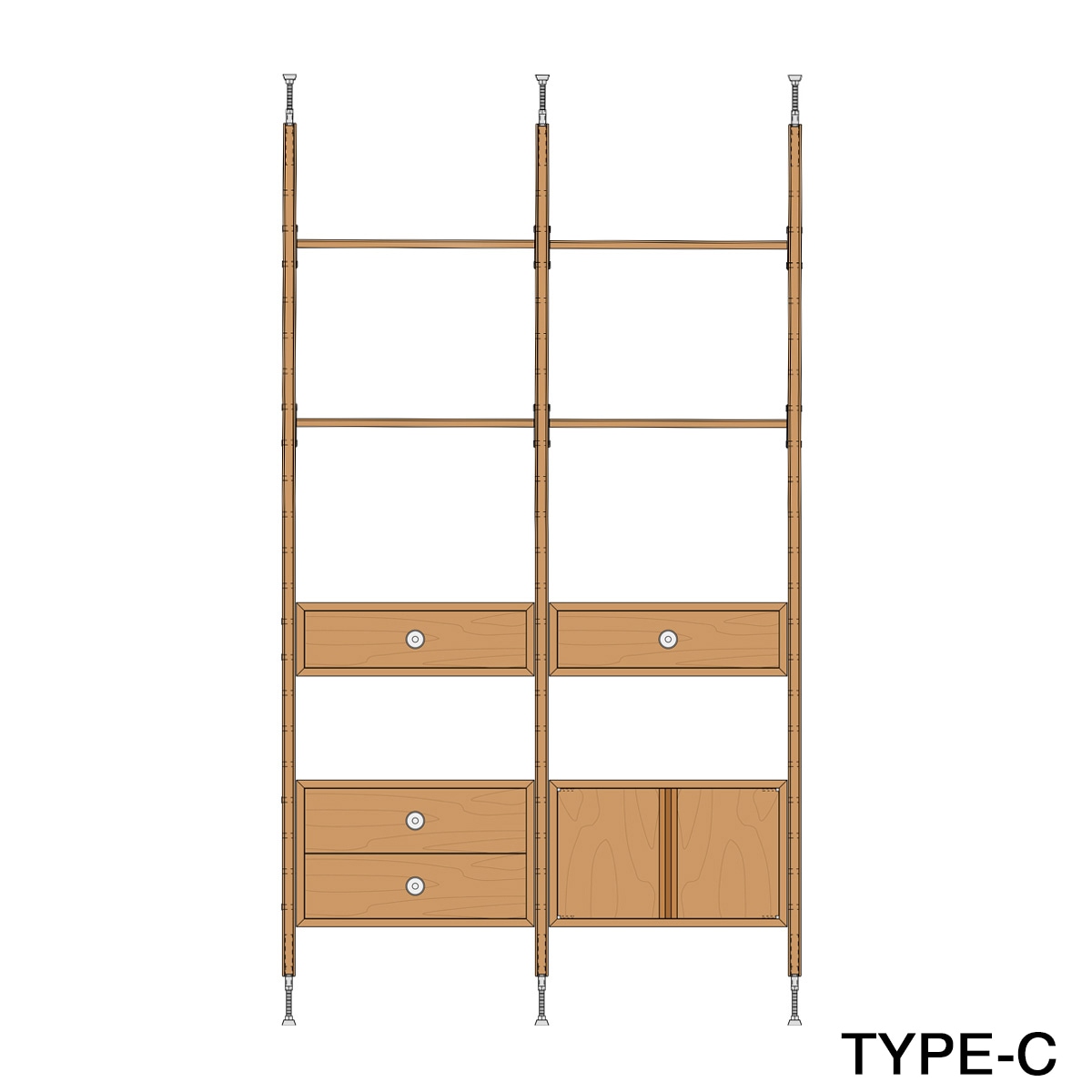 SYSTEM WALL SHELF  2 SPAN