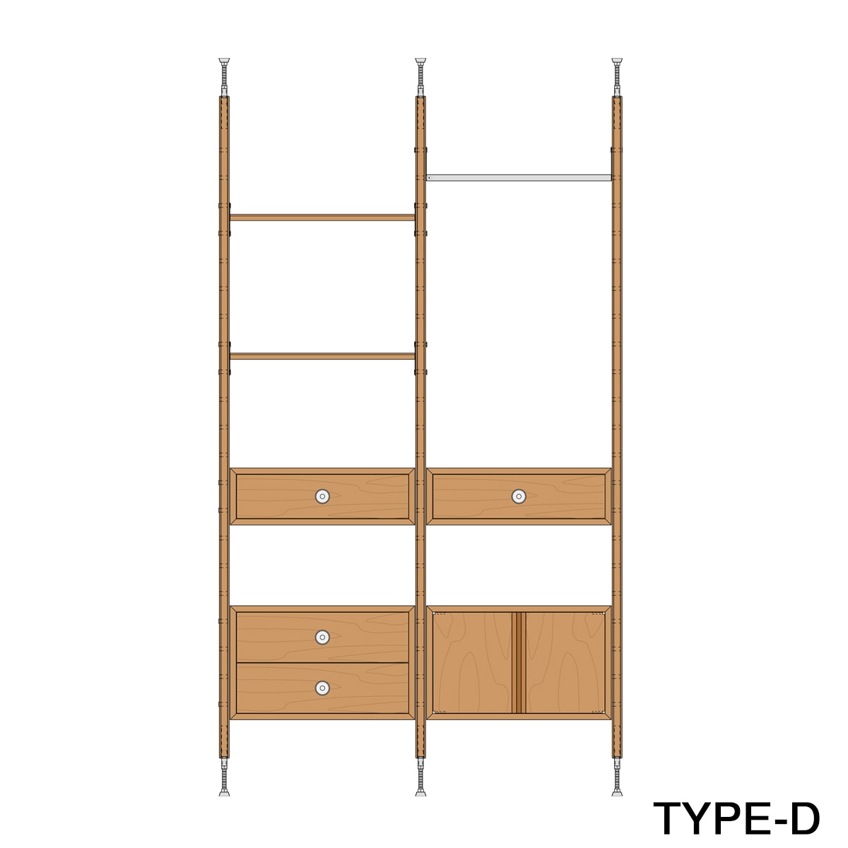 SYSTEM WALL SHELF  2 SPAN