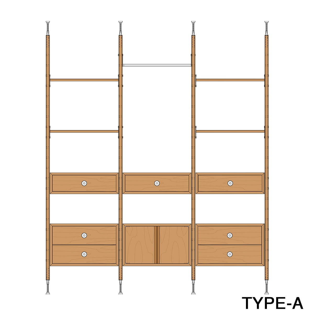 SYSTEM WALL SHELF  3 SPAN