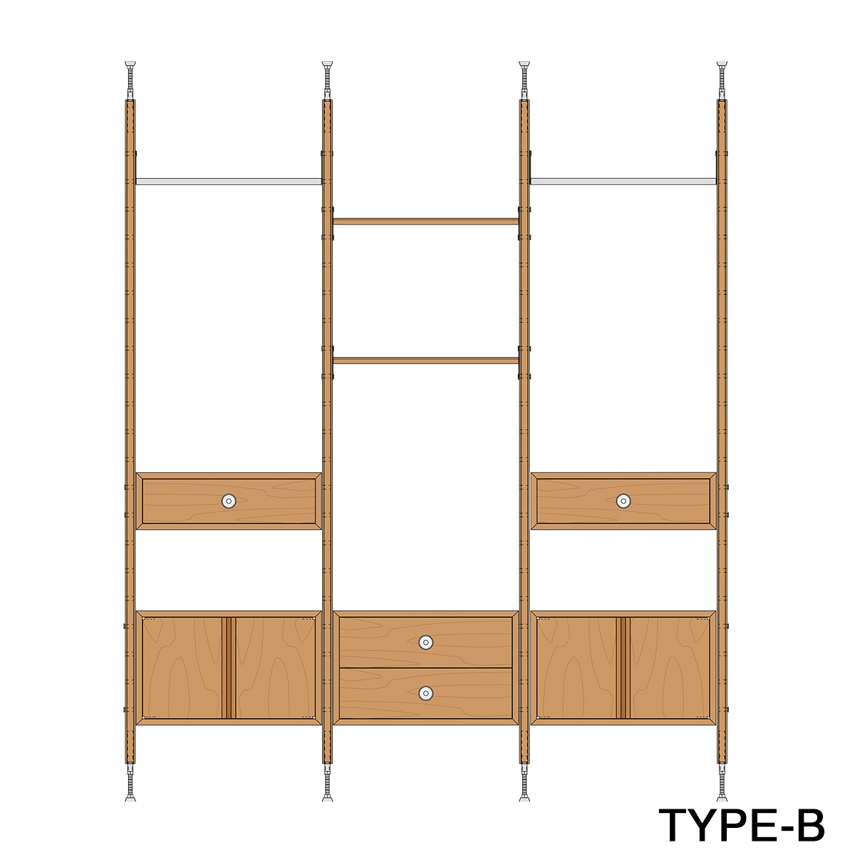 SYSTEM WALL SHELF  3 SPAN