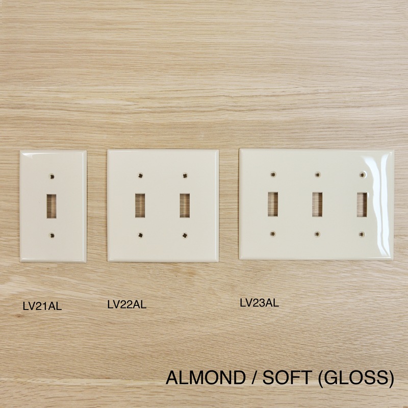 TOGGLE SWITCH PLATE-ALMOND