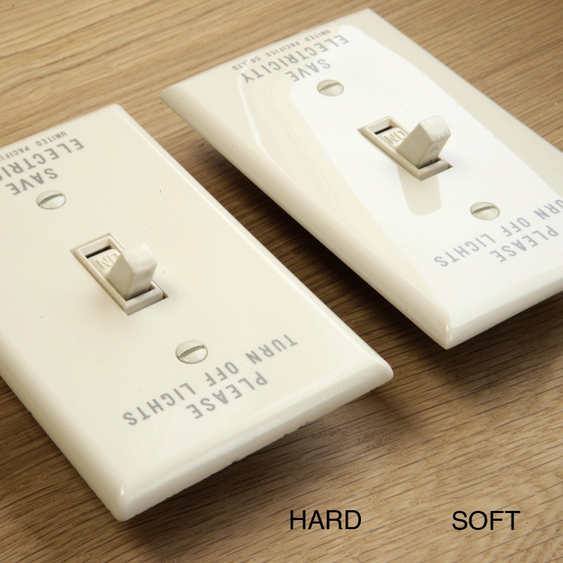 SAVE ENERGY   TOGGLE SWITCH PLATE - ALMOND