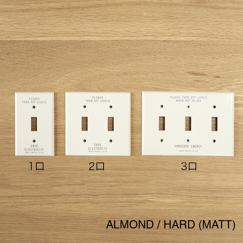 SAVE ENERGY   TOGGLE SWITCH PLATE - ALMOND