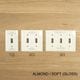 SAVE ENERGY   TOGGLE SWITCH PLATE - ALMOND
