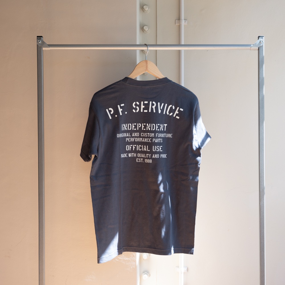P.F.S. ORIGINAL T SHIRTS 2026 -STENCIL��DENIM/OFF WHITE��